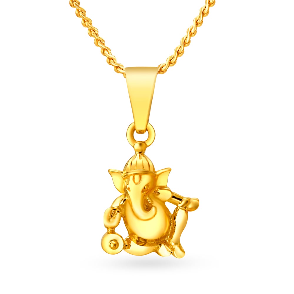 

Divine Gold Ganesh Pendant