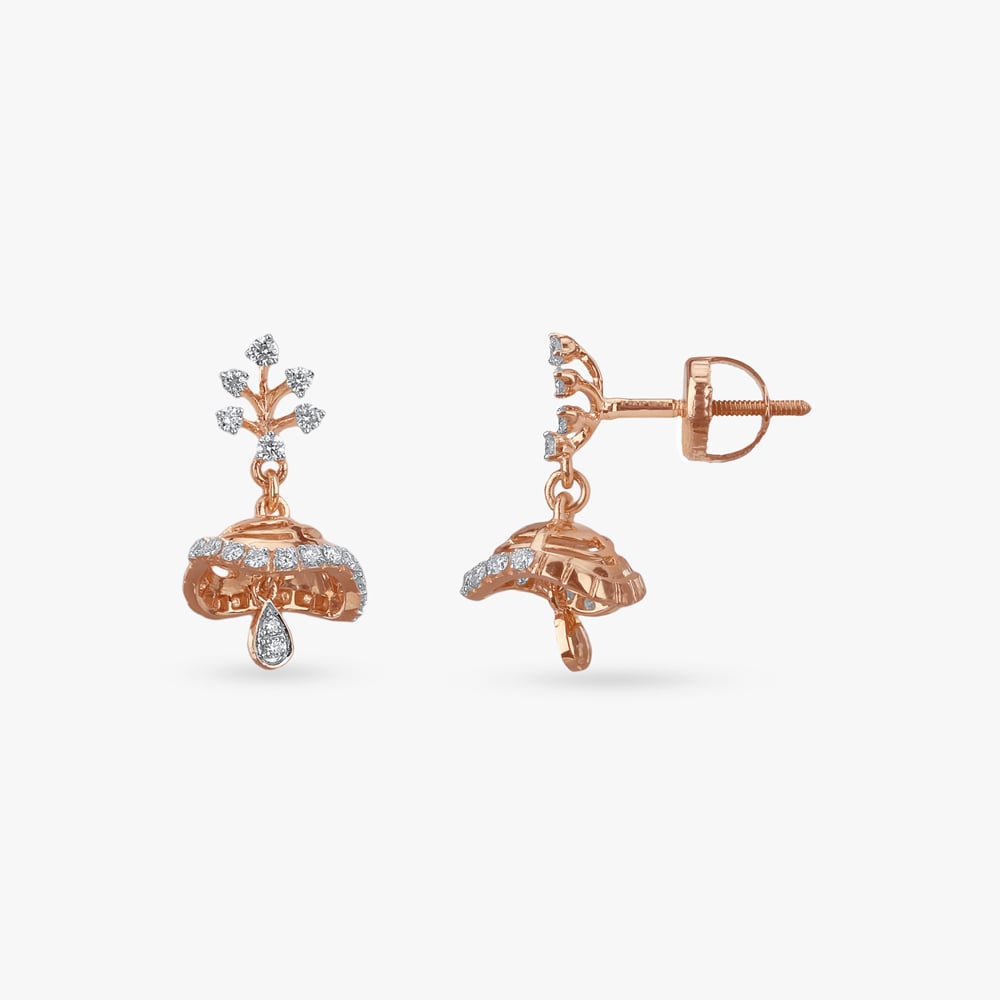 

Belle Blossom Diamond Jhumka Earrings for Kids