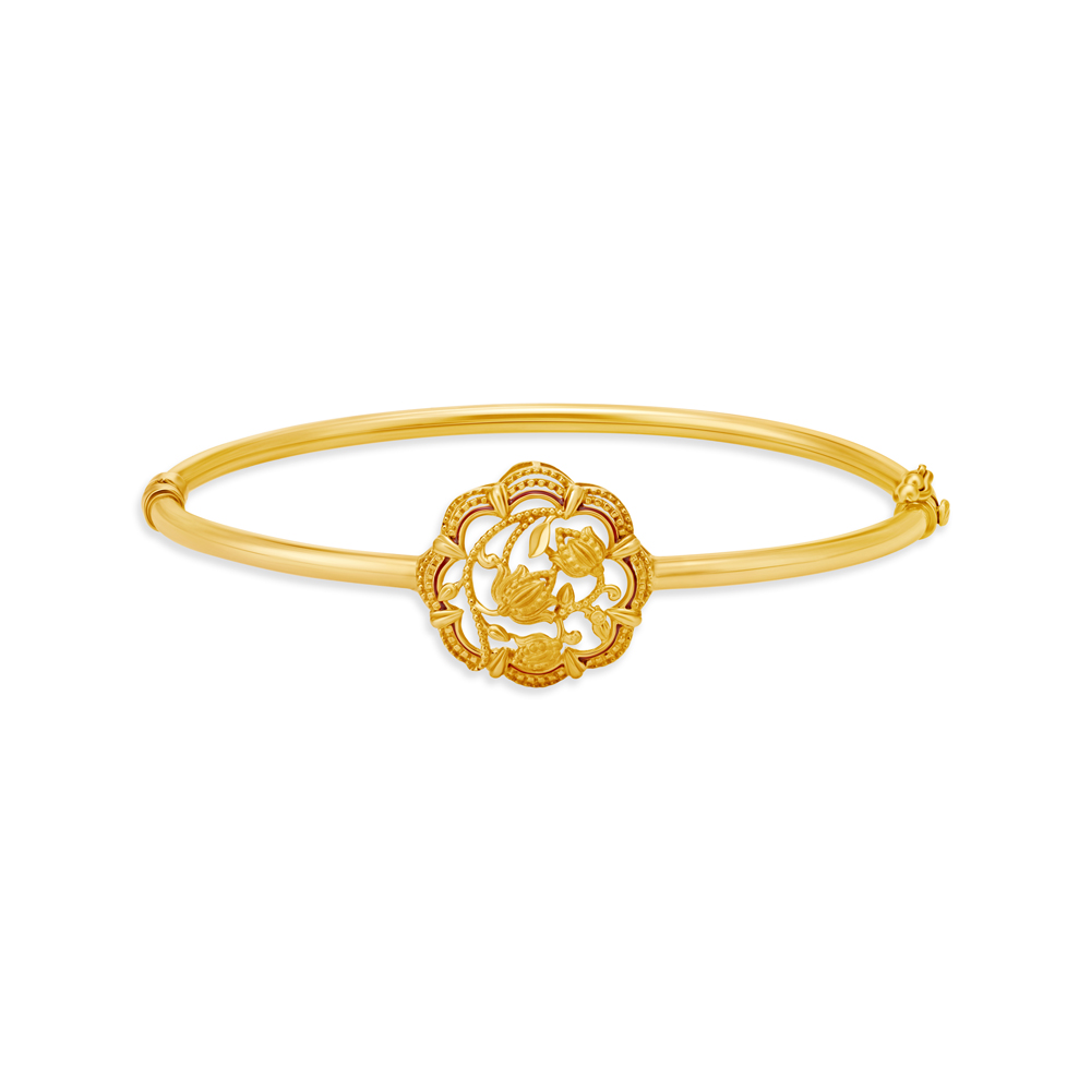 Floral Bliss Gold Bangle