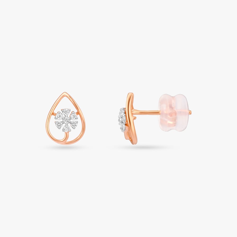 Blossom Frame Diamond Stud Earrings,,hi-res image number null