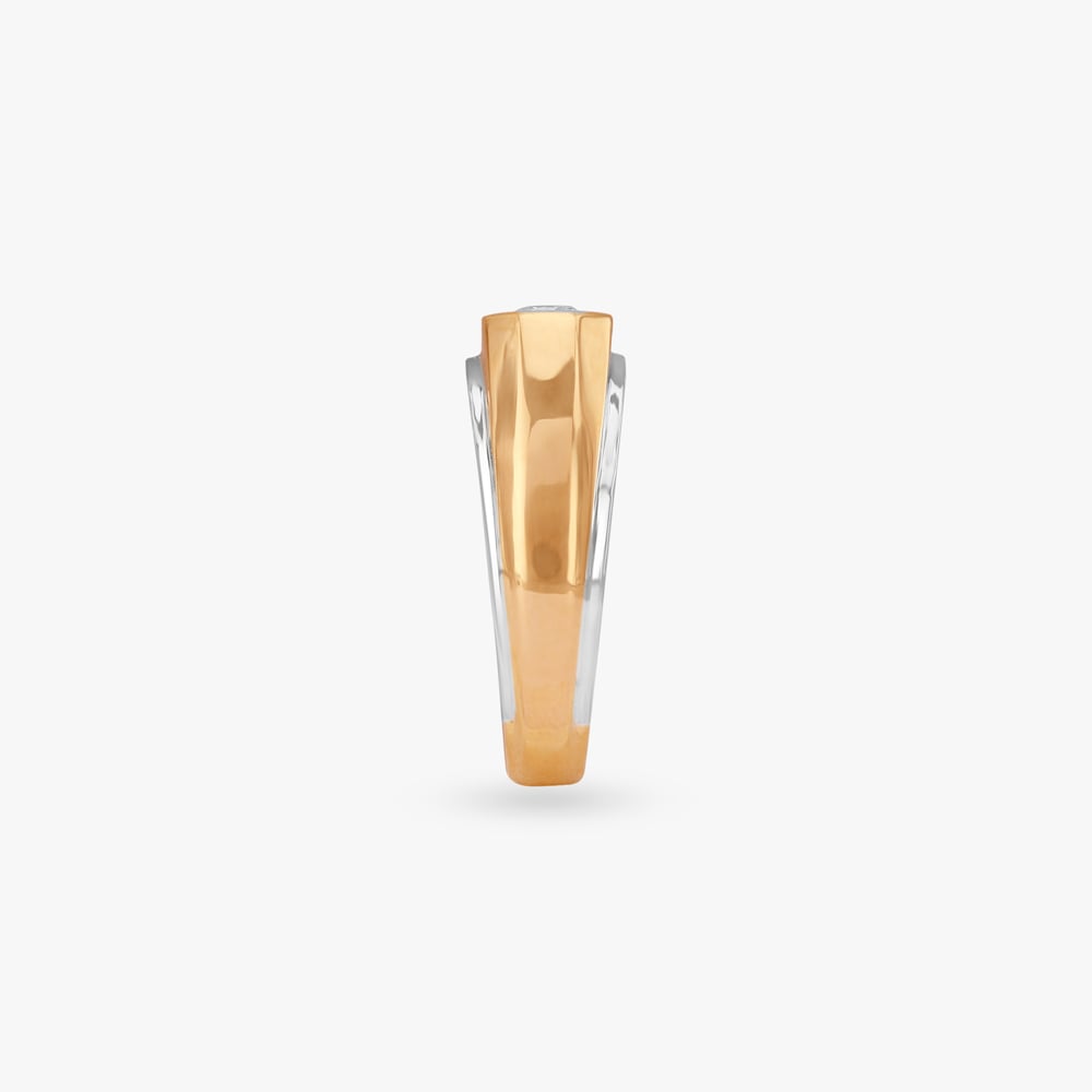 Sleek Contour Diamond Ring for Men,,hi-res image number null