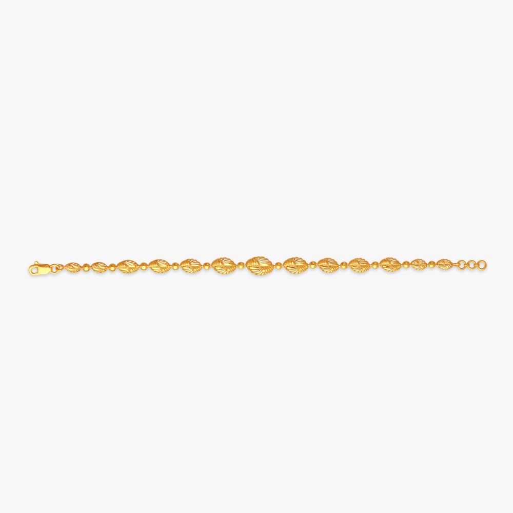 

Leaf Link Gold Bracelet