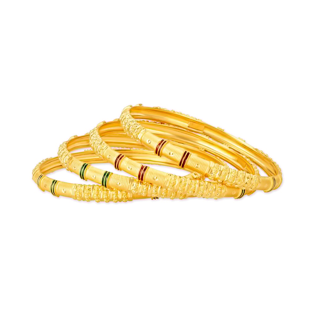 Vibrant Aura Gold Bangles,,hi-res image number null