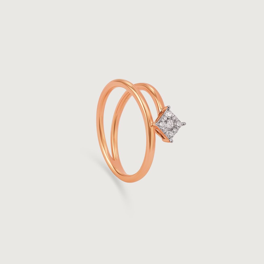Sleek Chic Gold & Diamond Ring,,hi-res image number null