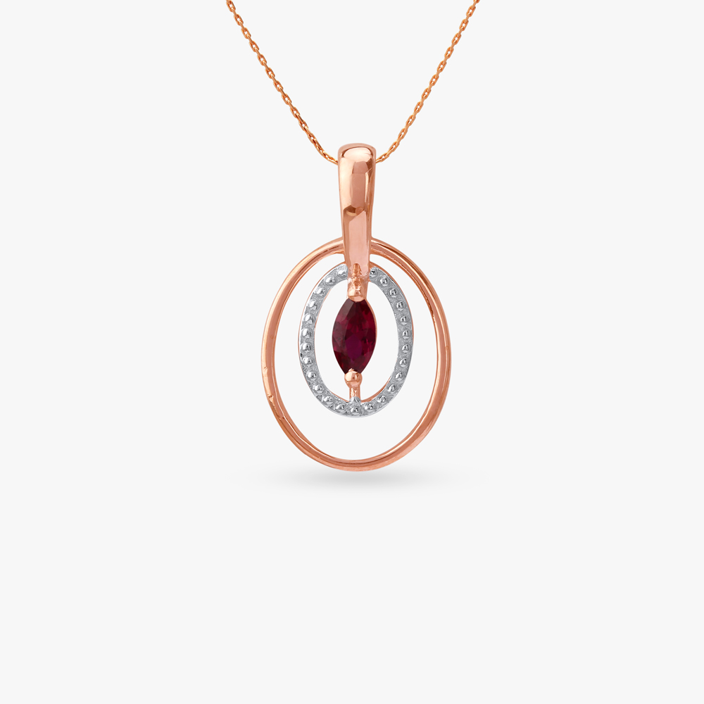 Crimson Orbit Silver Pendant and Earrings Set,,hi-res image number null