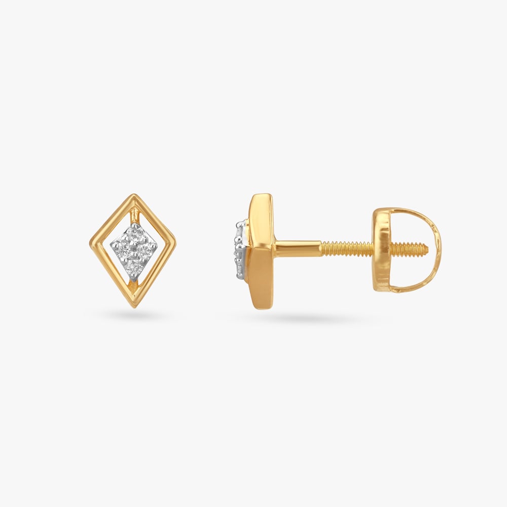 Little Glitters Diamond Stud Earrings For Kids,,hi-res image number null