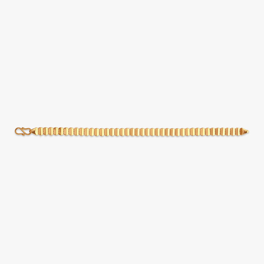 

Stacked Curve Gold Bracelet for Men