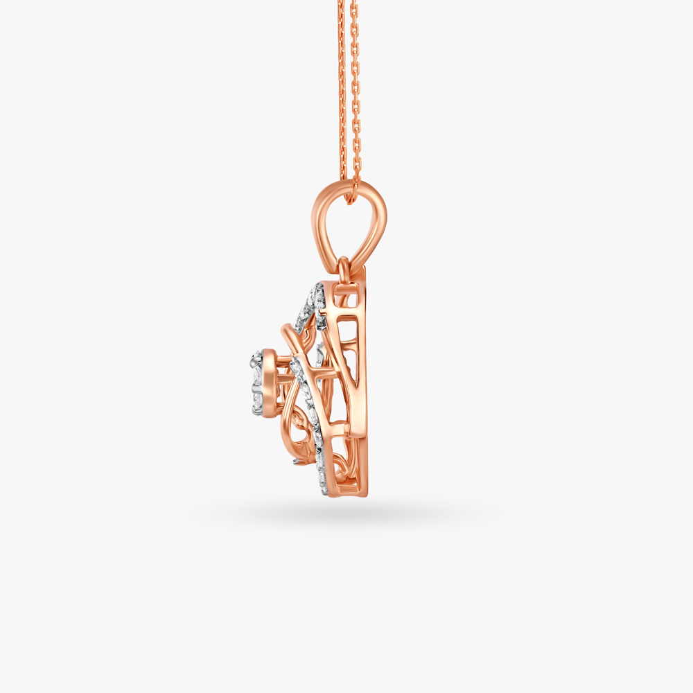 Spiral Gleam Diamond Pendant,,hi-res image number null