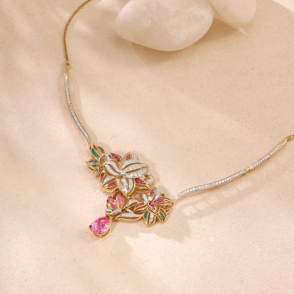 Vibrant Blossom Diamond Necklace,,hi-res image number null