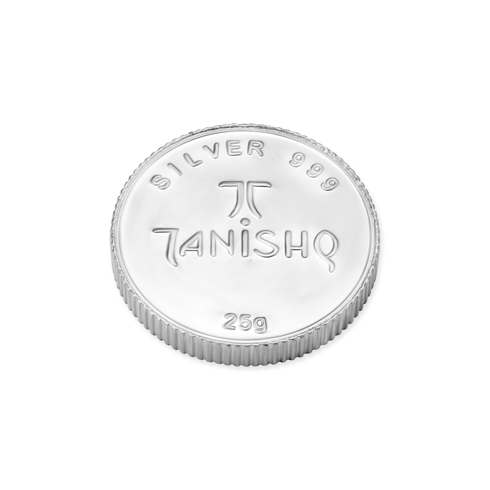 25 Grams Lord Ganesha and Goddess Laxmi Silver Coin,,hi-res image number null