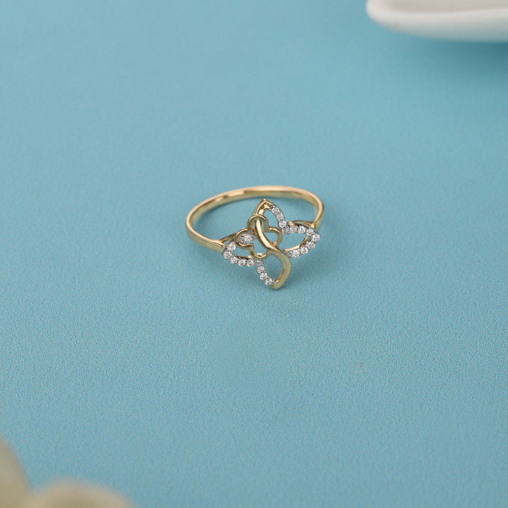 Interlace Allure 14KT Gold & Diamond Ring,,hi-res image number null