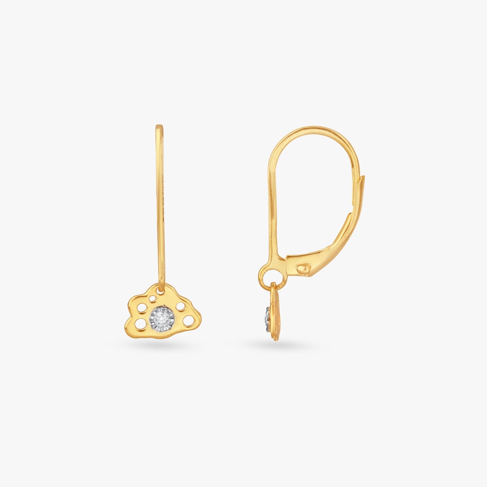 Paw-some Sparkles Diamond Hoop Earrings For Kids,,hi-res image number null