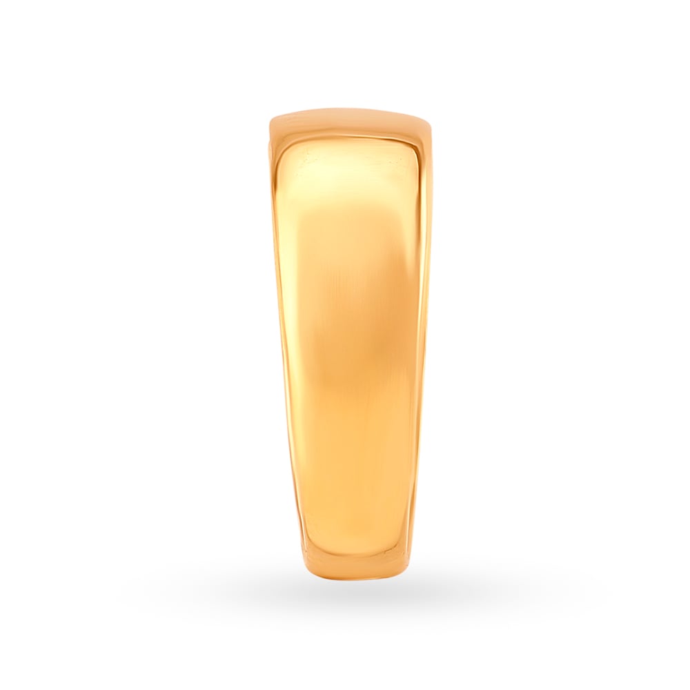 Gleaming Textured Gold Ring for Men,,hi-res image number null