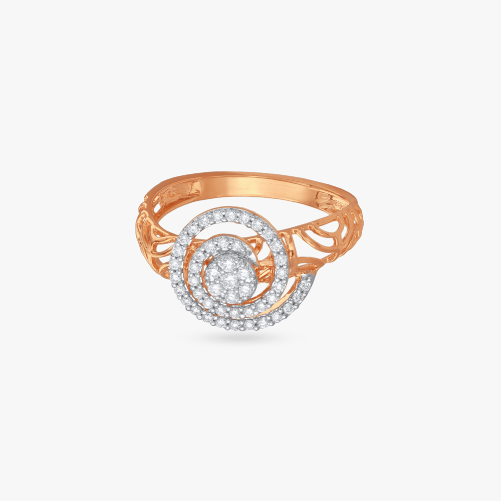 Spirited Swirl Diamond Finger Ring,,hi-res image number null