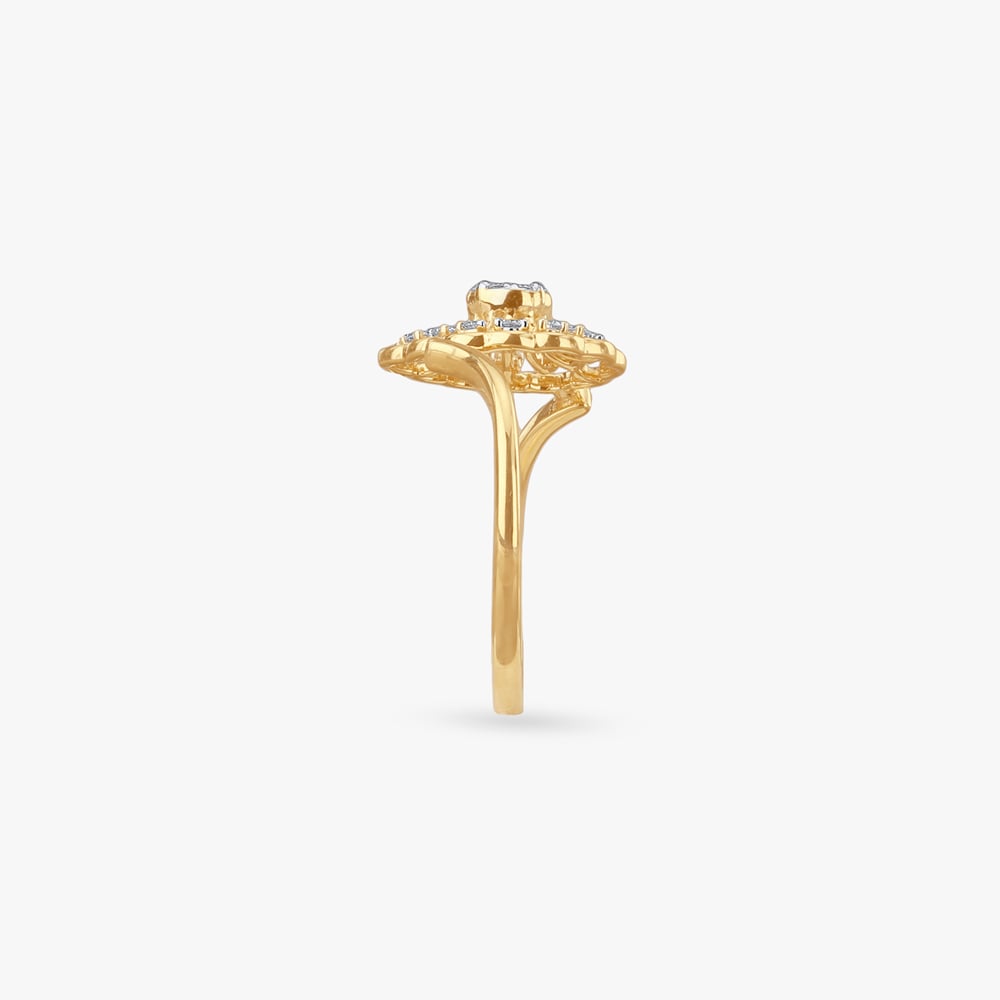 Radiant Floral Diamond Ring,,hi-res image number null