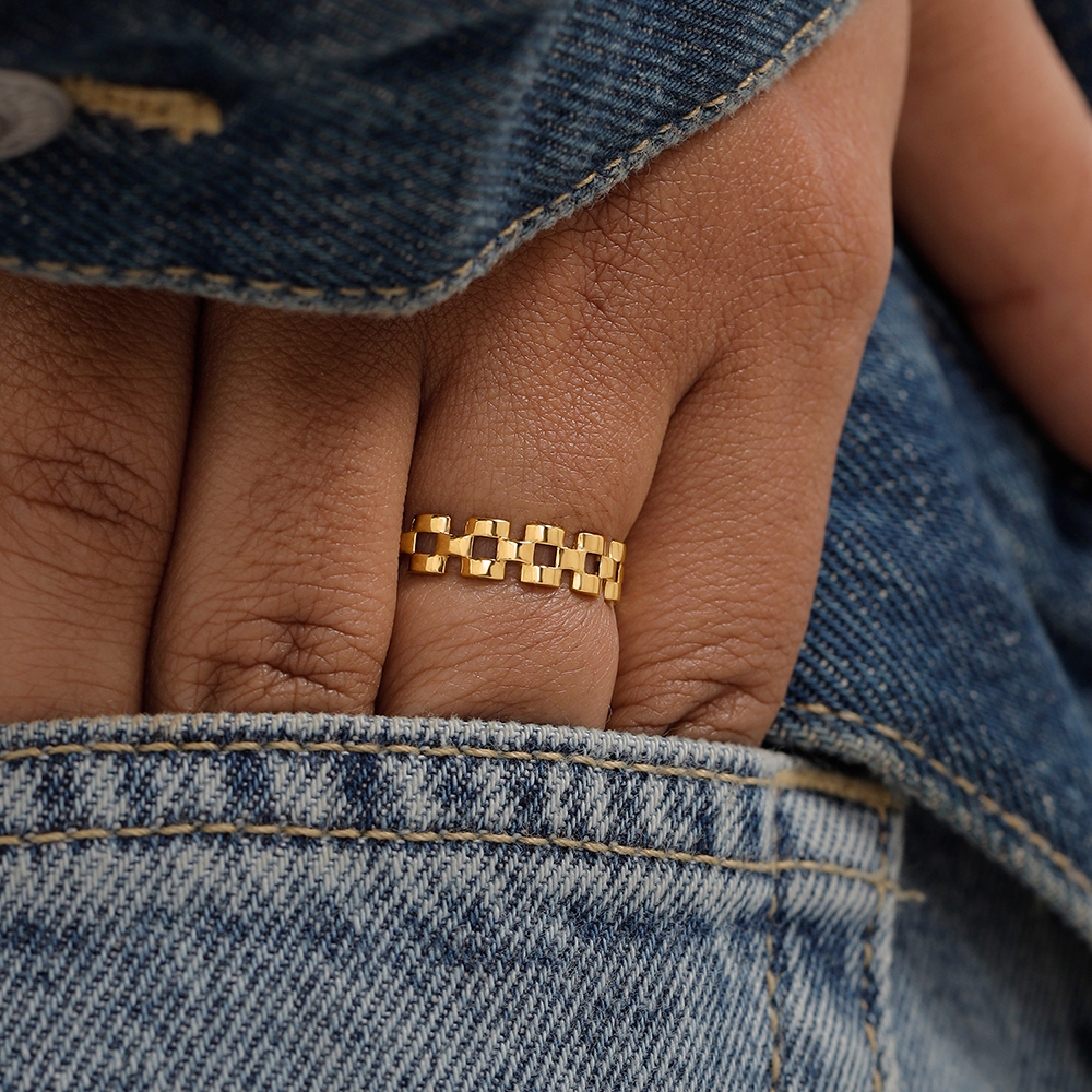 Urban Matrix Gold Ring,,hi-res image number null
