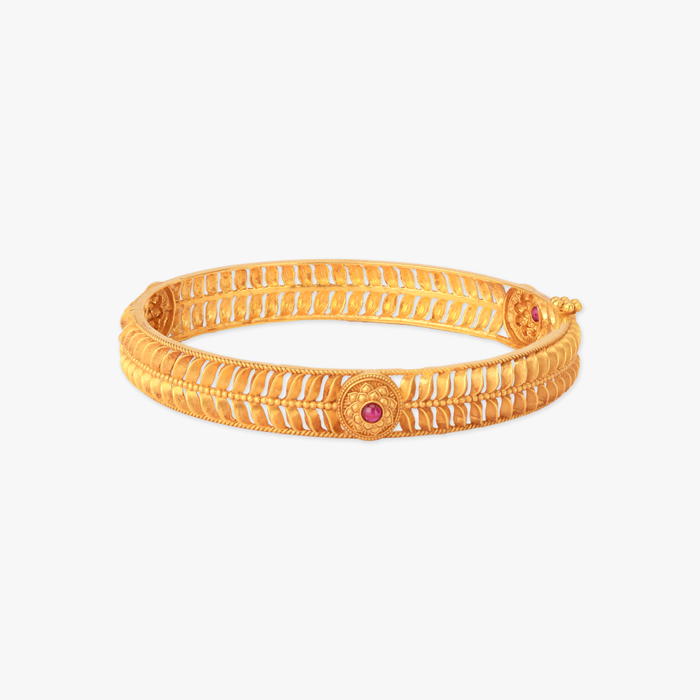 Heritage Bloom Gold Bangles,,hi-res image number null