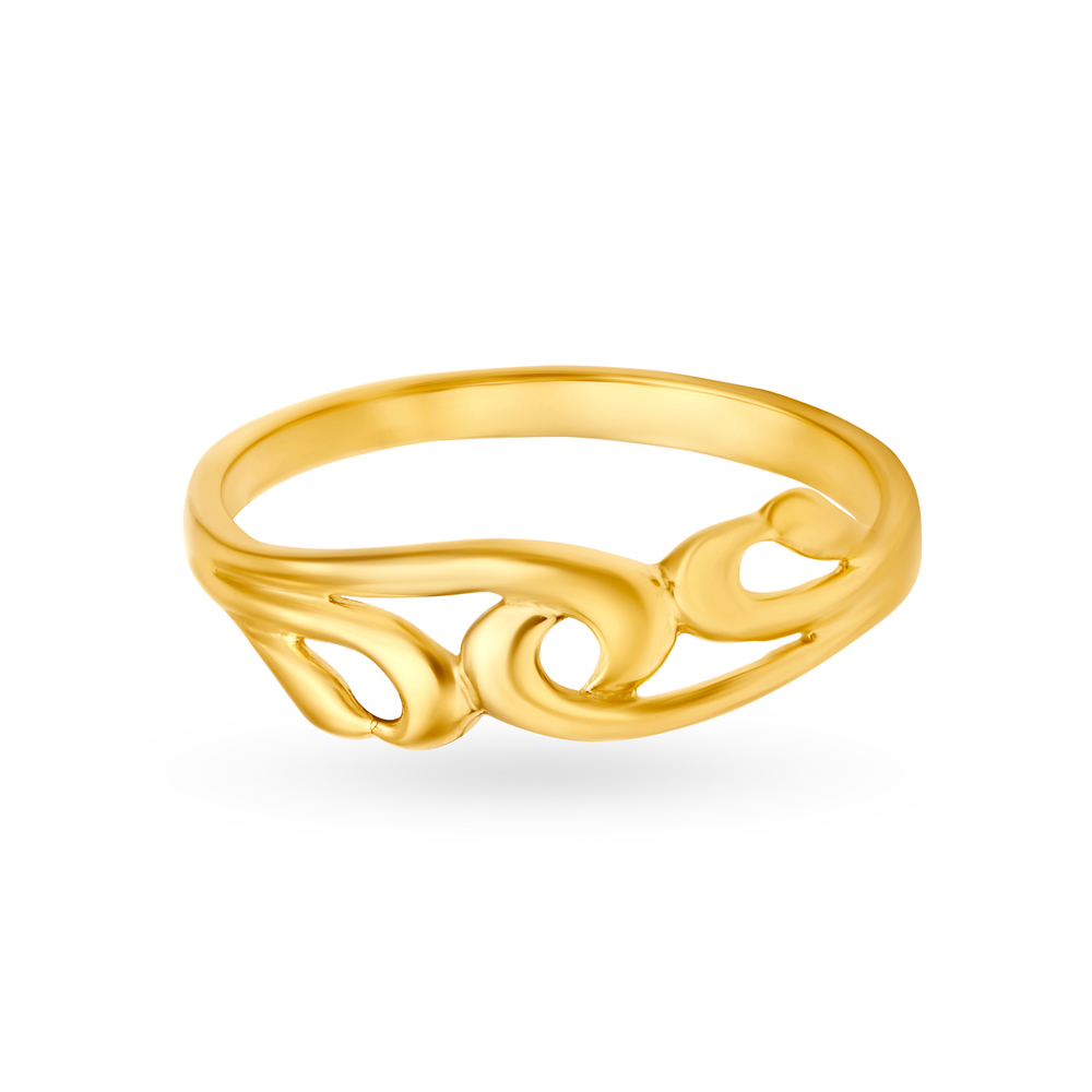 Infinity Twist Gold Finger Ring,,hi-res image number null