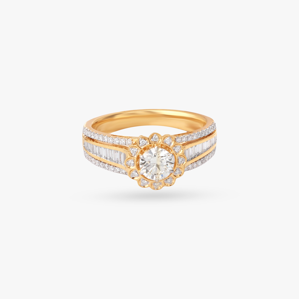 Petalled Majesty Solitaire Ring,,hi-res image number null