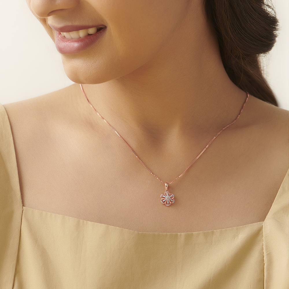 Gleaming Bloom Diamond Pendant,,hi-res image number null