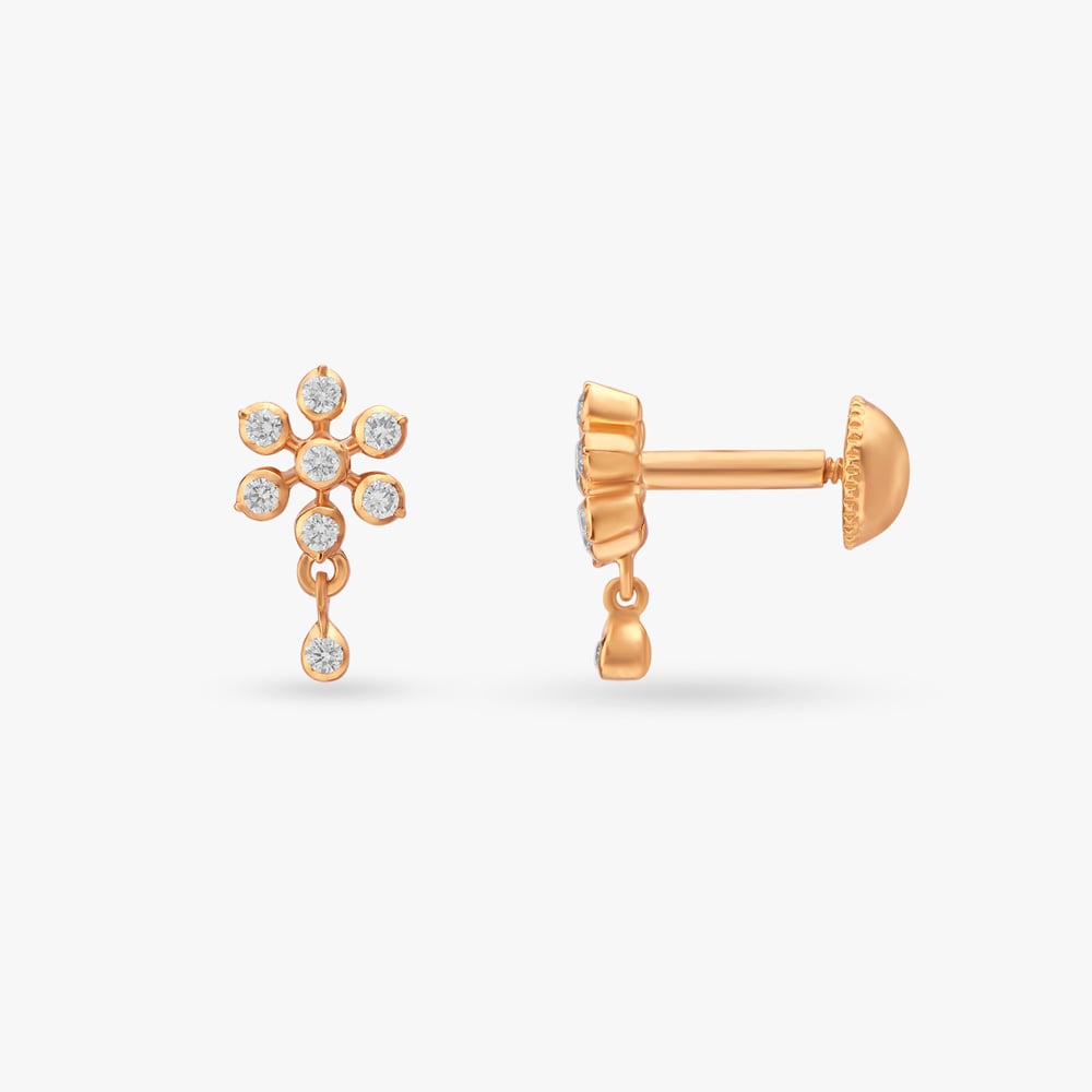 Dangle Diamond Drop Earrings,,hi-res image number null