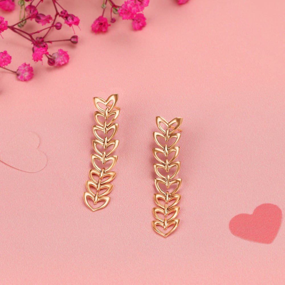 Ripples of Love 14KT Yellow Gold Drop Earrings,,hi-res image number null