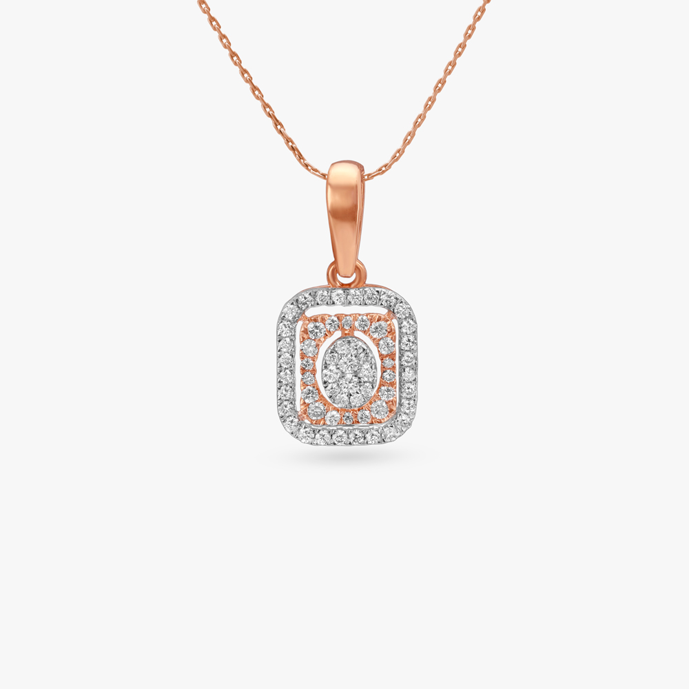 Retro Square Diamond Pendant,,hi-res image number null