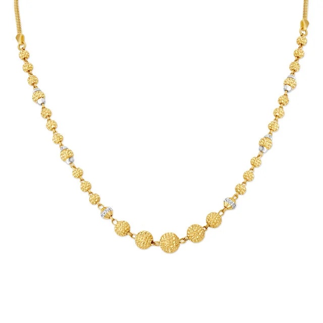 Spangled Yellow Gold Beaded Chain,,hi-res image number null