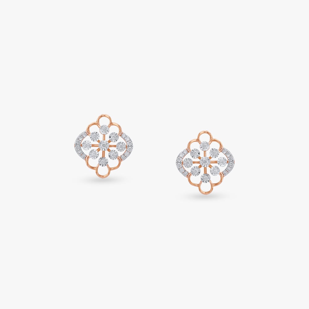 Clover Charm Diamond Pendant and Earrings Set,,hi-res image number null