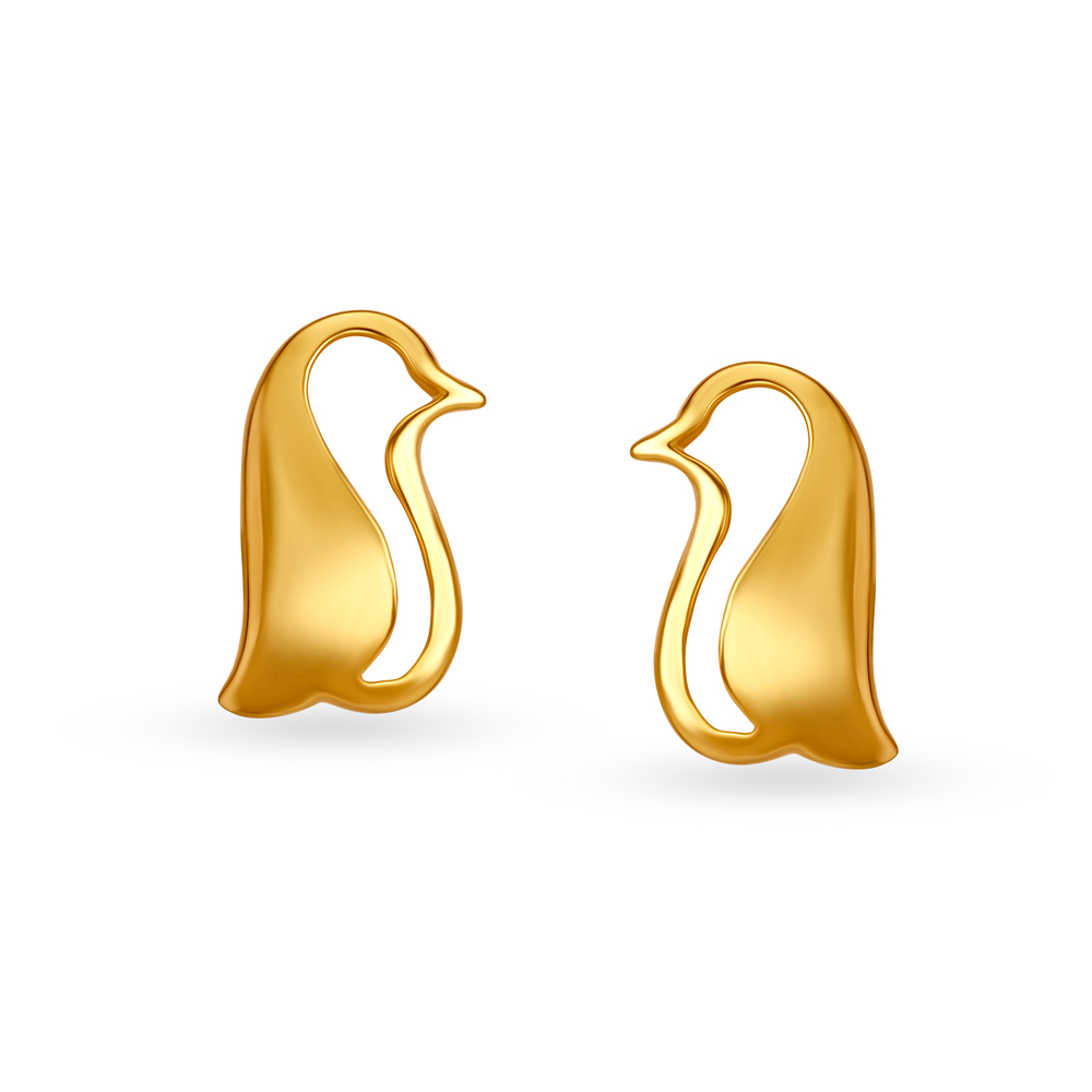 Penguin Emoticon Stud Earrings of Kids,,hi-res image number null