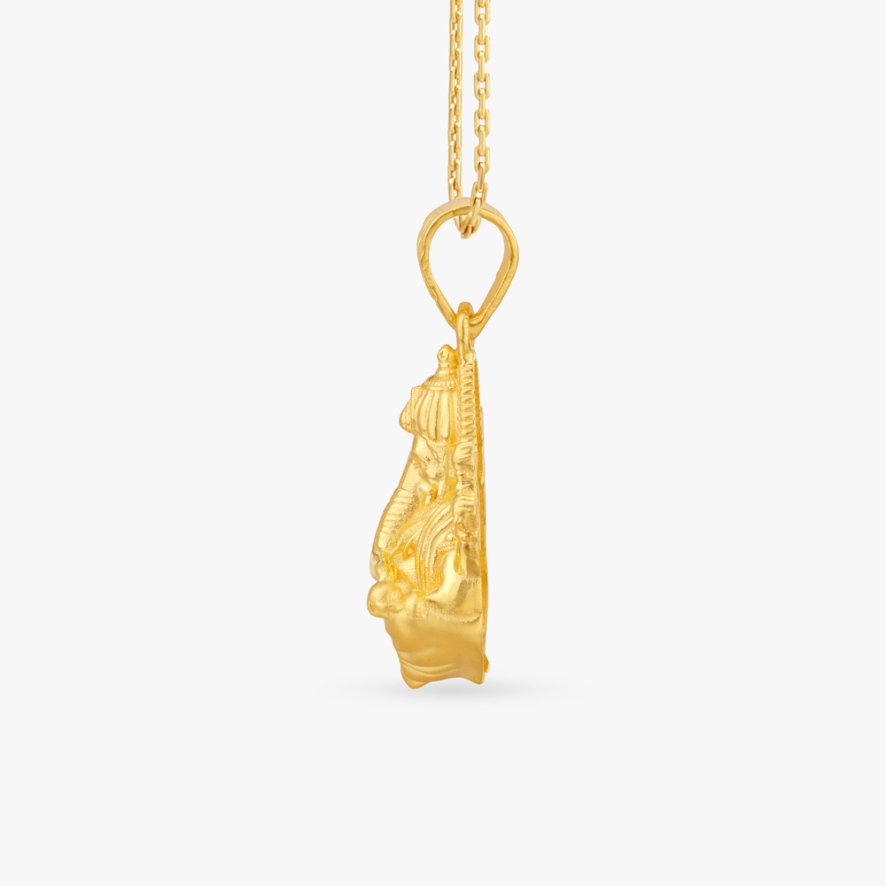 Sacred Ganesh Gold Pendant,,hi-res image number null