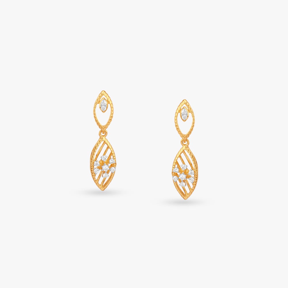 Petal Glint Diamond Drop Earrings,,hi-res image number null