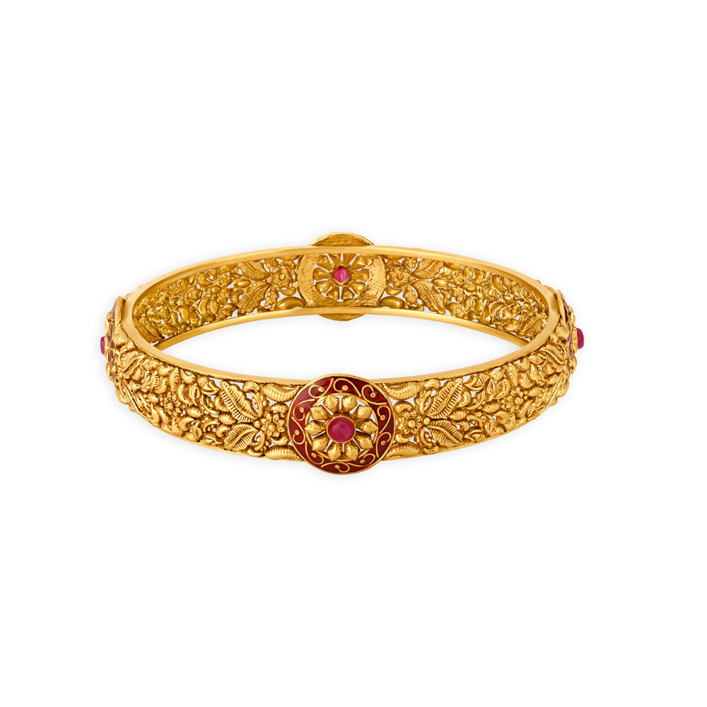 Modish Radiant Gold Bangle,,hi-res image number null