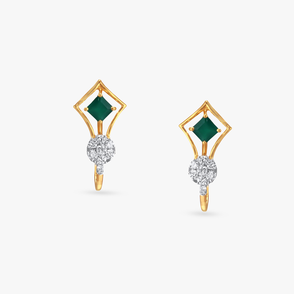 

Arc Frame Diamond Stud Earrings