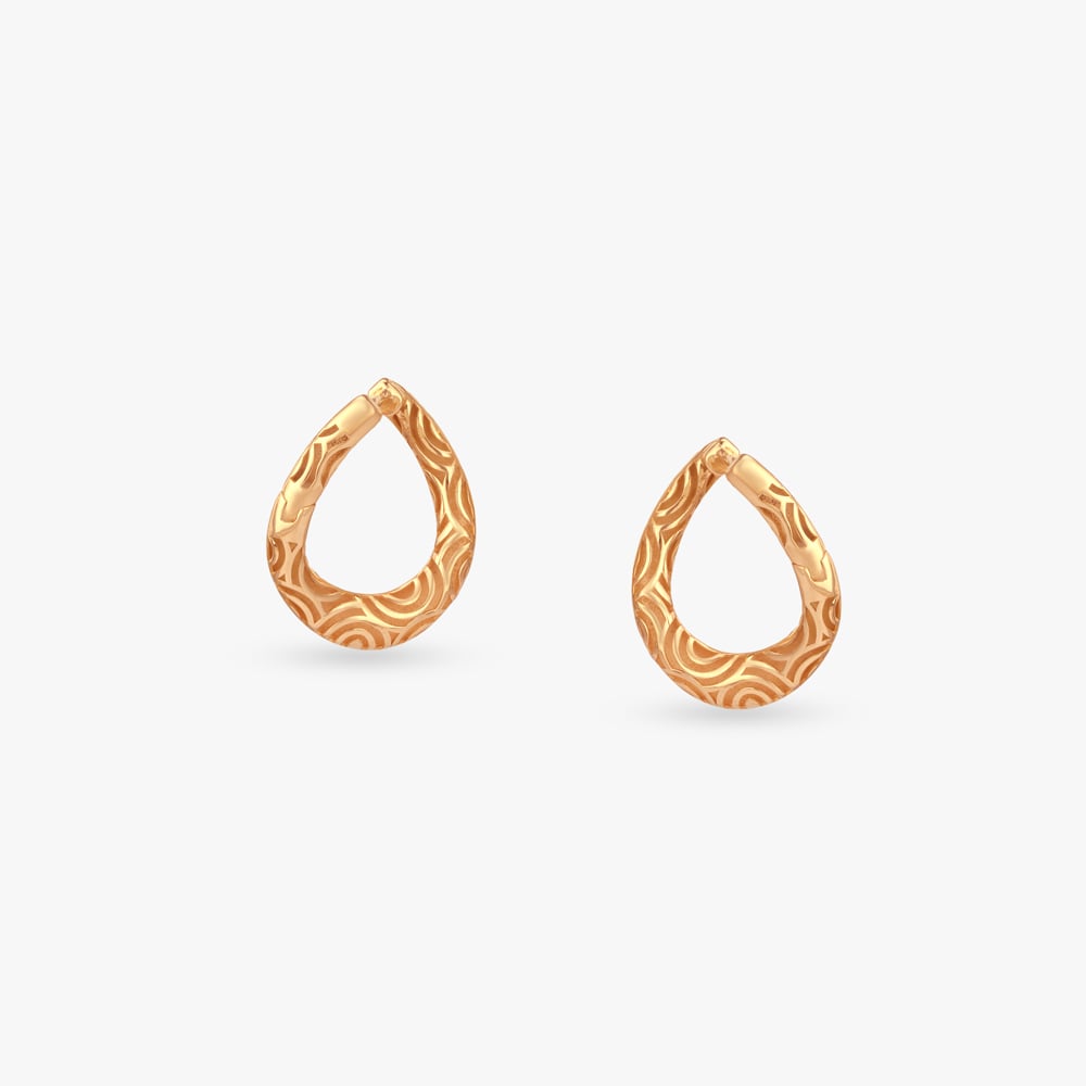 Ripple Grace Gold Hoop Earrings,,hi-res image number null