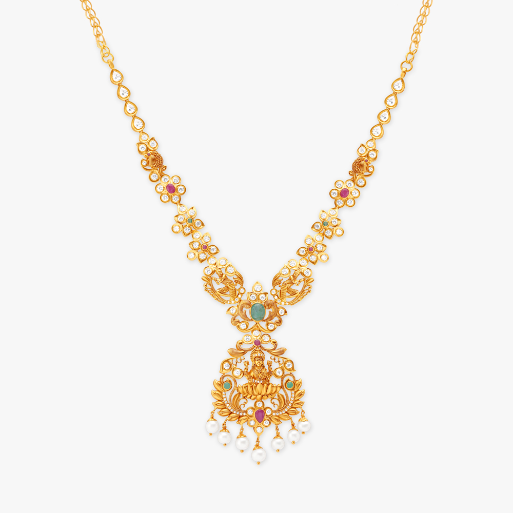Goddess Lakshmi Gold Necklace,,hi-res image number null