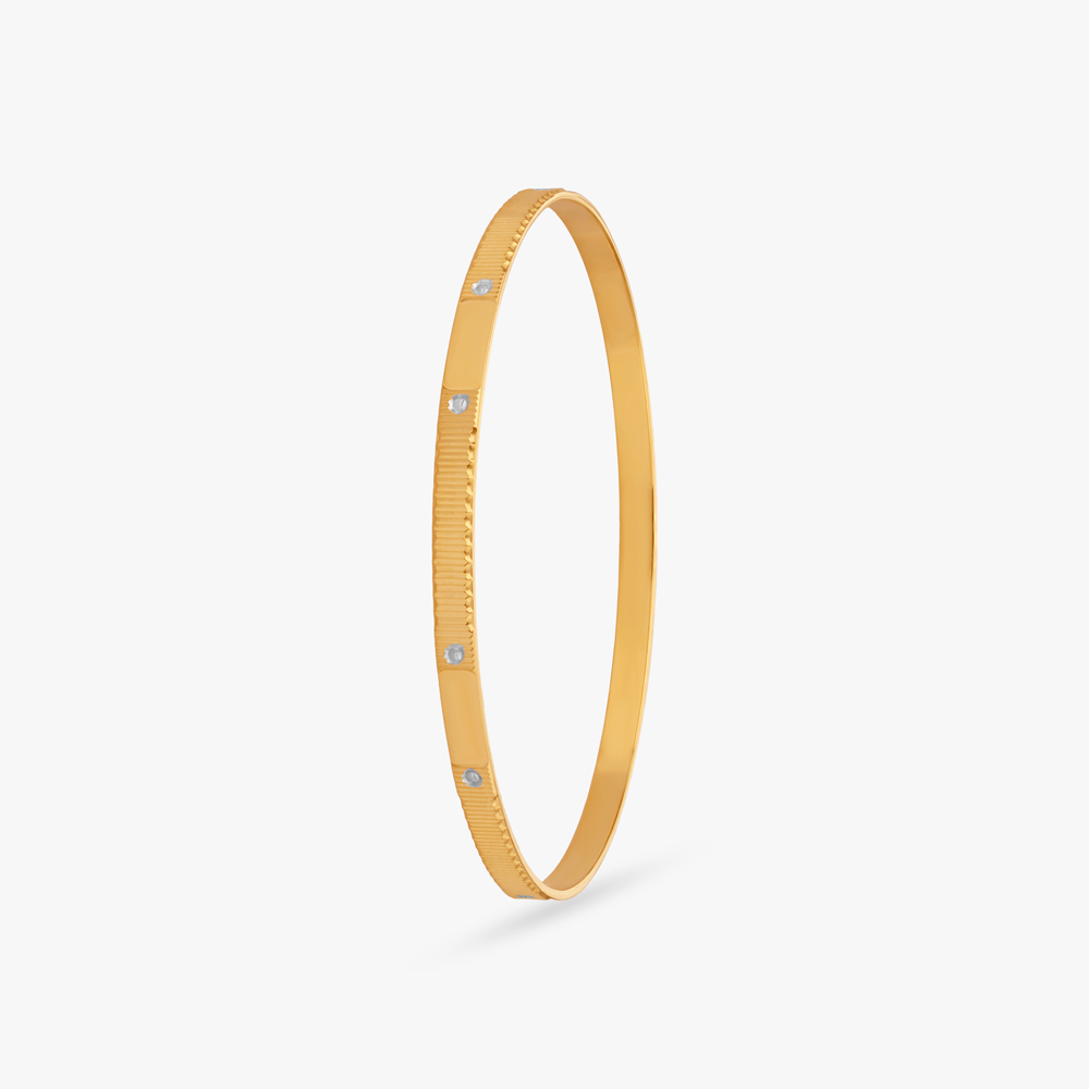 Bold Touch Gold Bangle for Men,,hi-res image number null