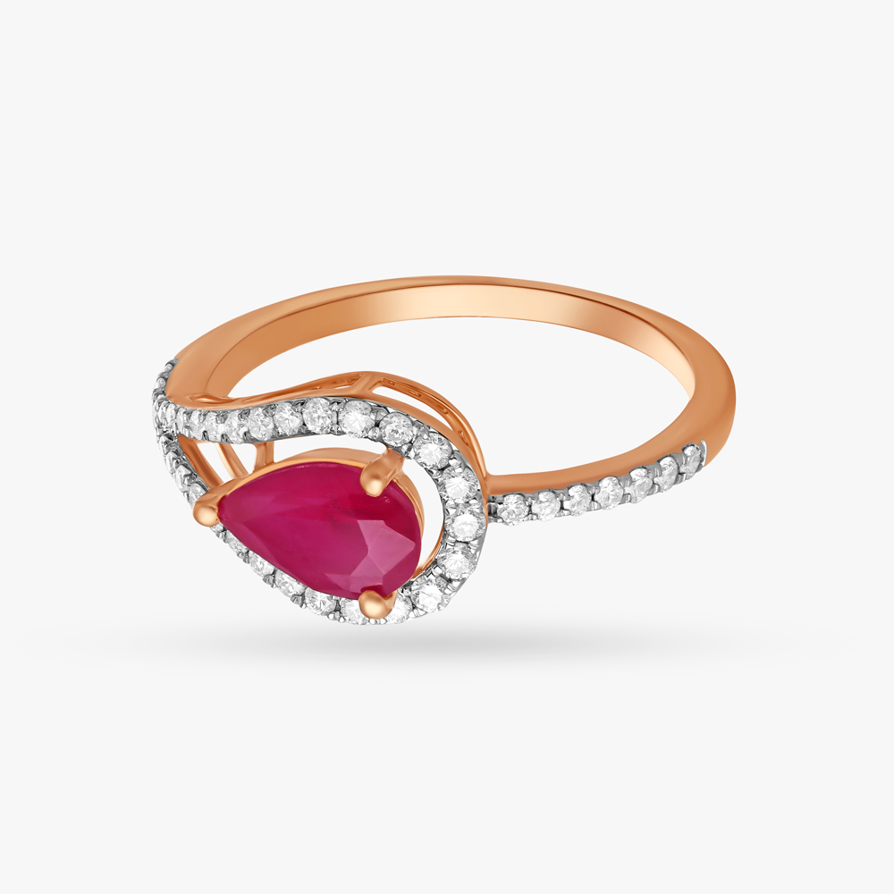 Shimmering Pear Diamond Ring,,hi-res image number null