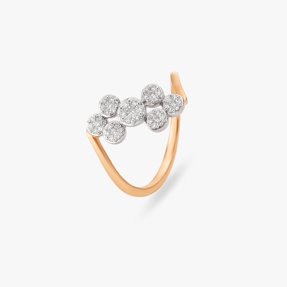 Crossover Diamond Finger Ring,,hi-res image number null