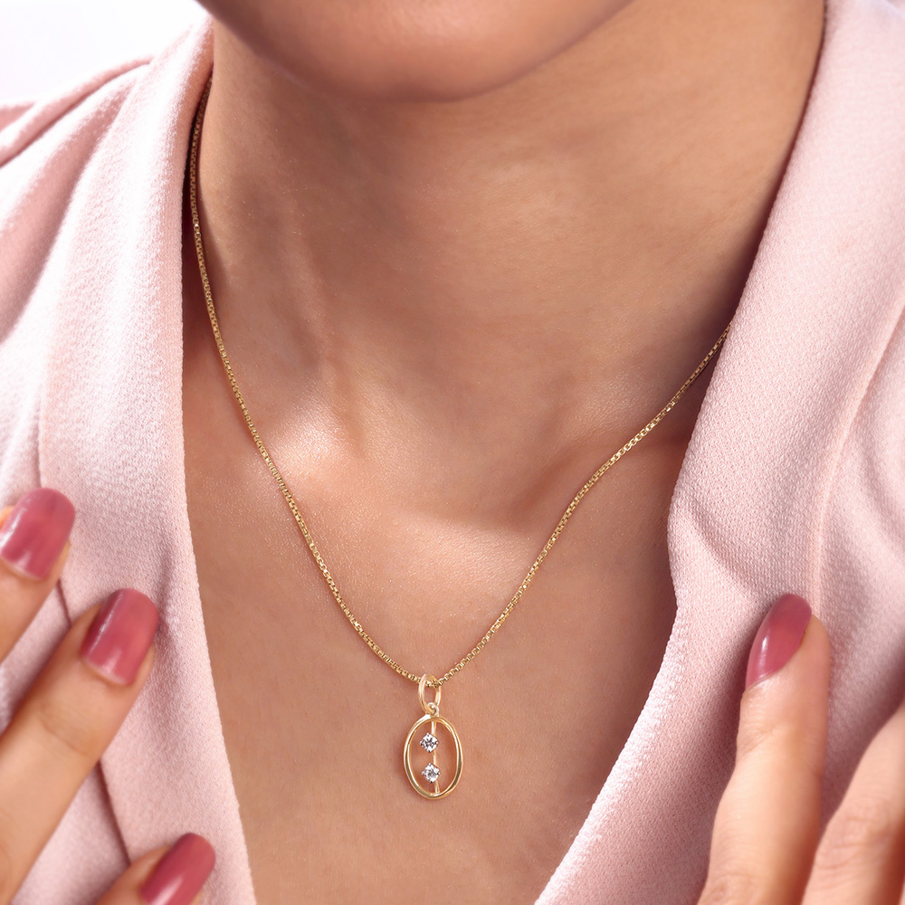 Oval Pop Diamond Pendant,,hi-res image number null