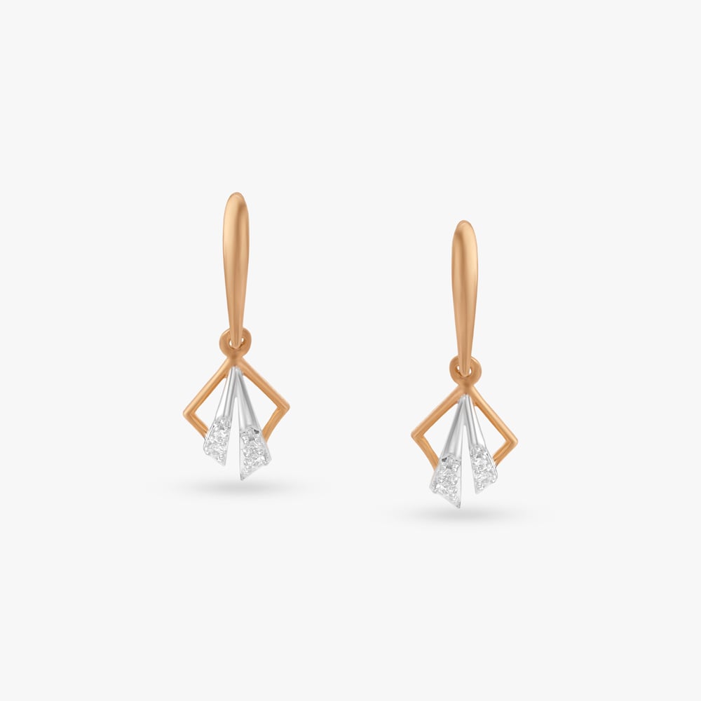 

Linear Echo Diamond Drop Earrings