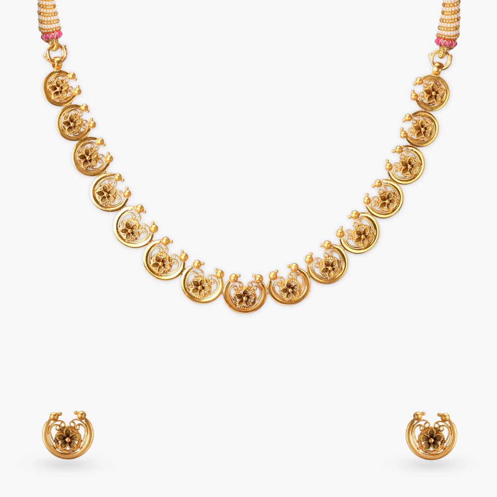 Regal Flora Gold Necklace Set,,hi-res image number null