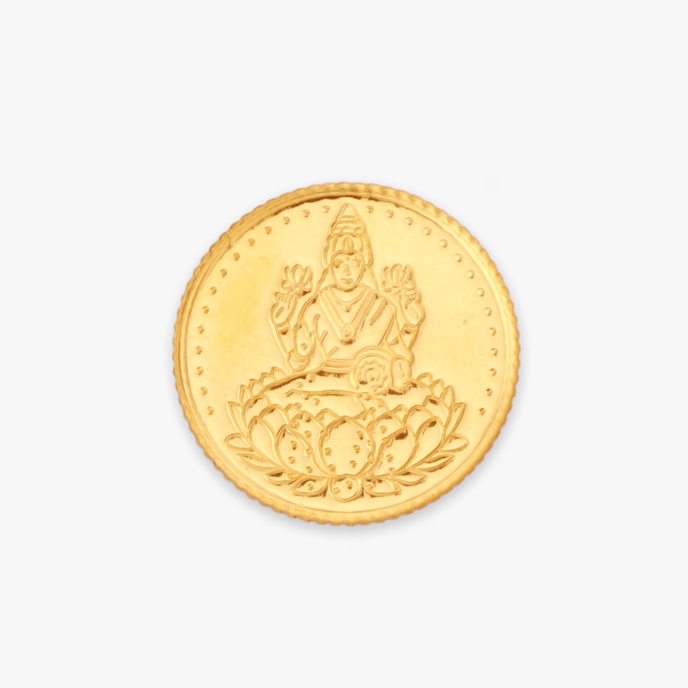 

2 gram 22 Karat Gold Coin with Lakshmi Motif