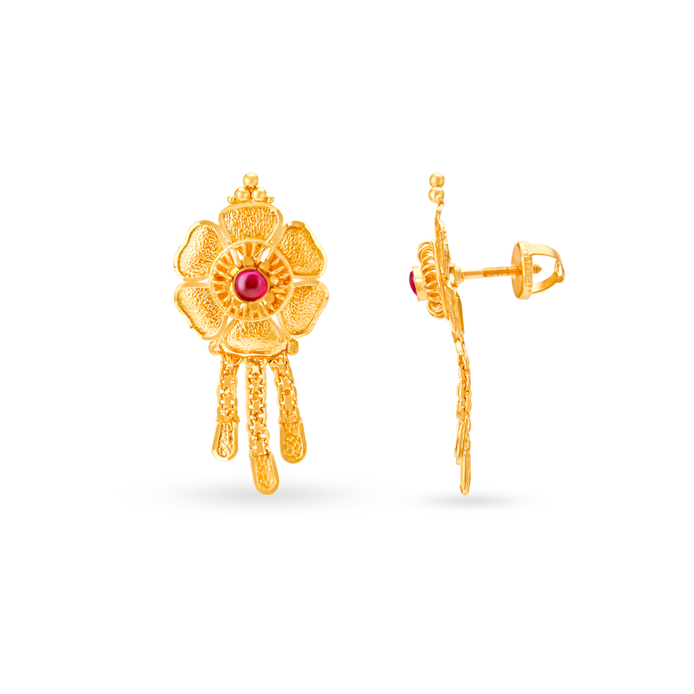 Charming Gold Drop Earrings,,hi-res image number null