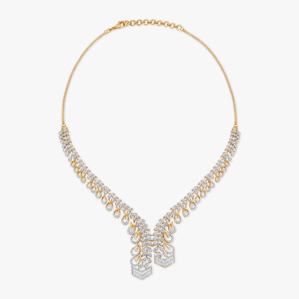 Dazzling Curves Natural diamond Necklace Set,,hi-res image number null