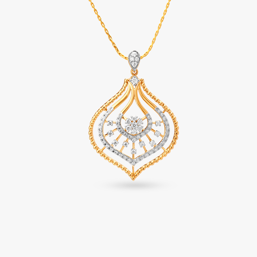 Intricate Diamond Pendant and Earrings Set,,hi-res image number null