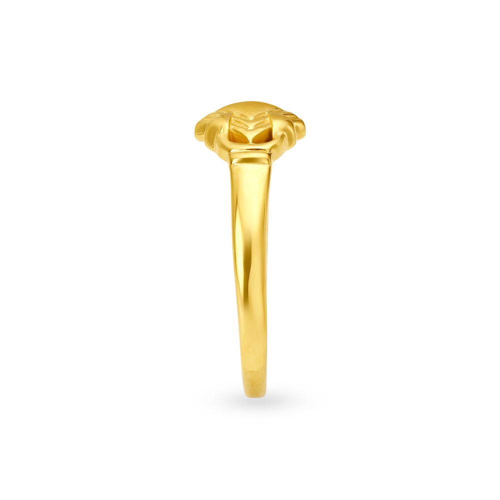 Ethereal 22 Karat Yellow Gold Geometric Finger Ring,,hi-res image number null