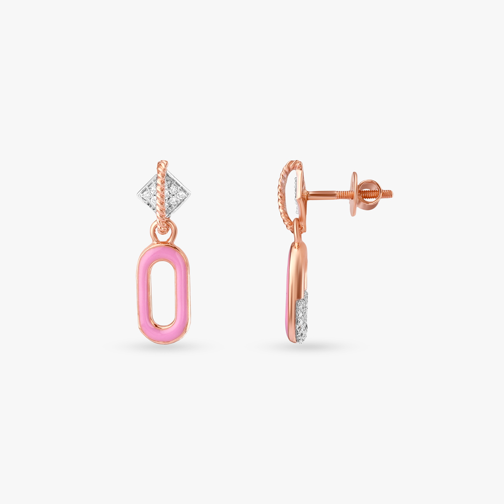 Dual Signature Diamond Drop Earrings,,hi-res image number null
