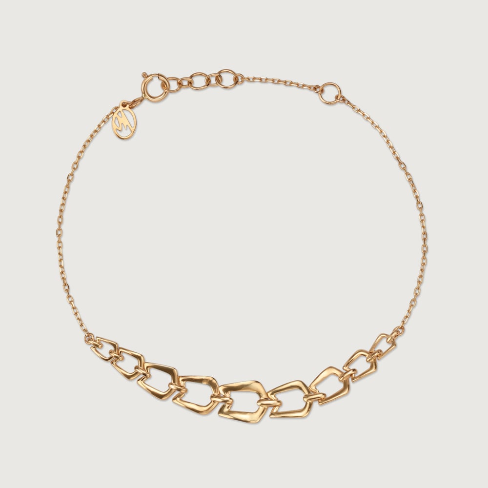 Square Symphony 14KT Yellow Gold Bracelet,,hi-res image number null