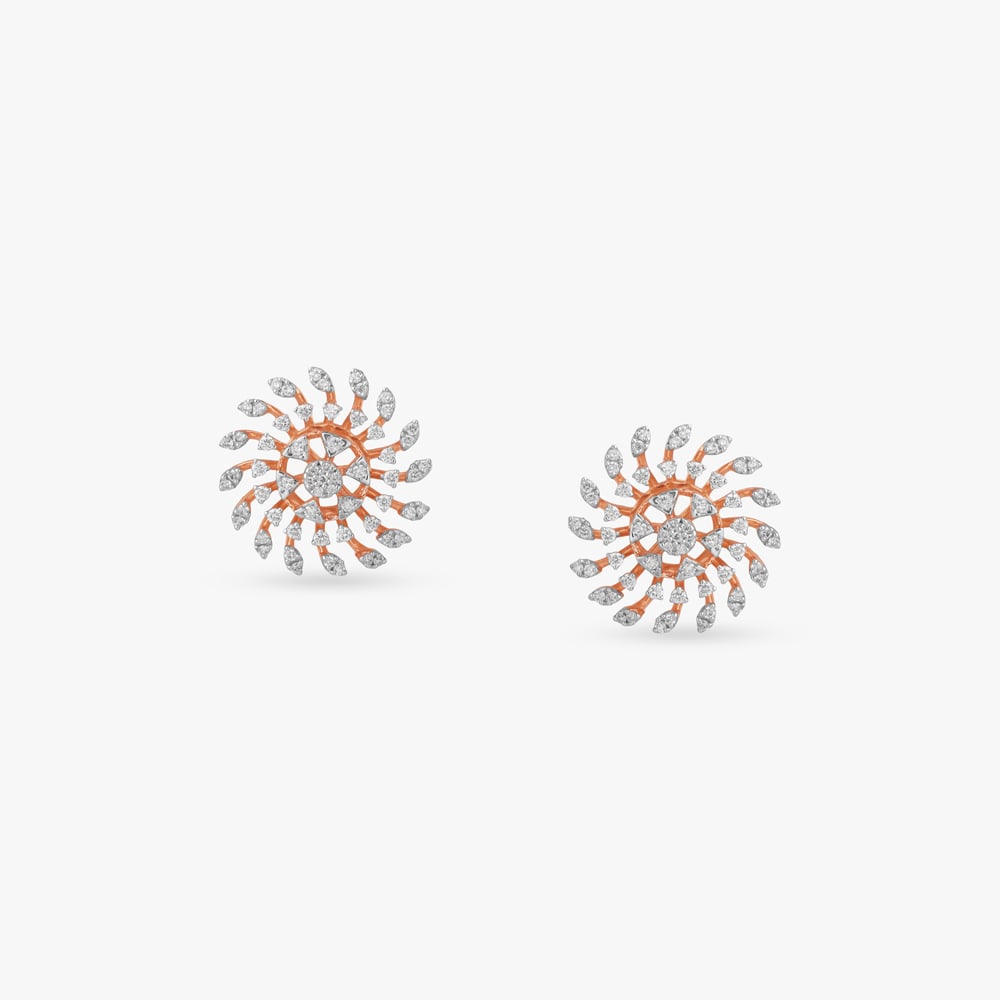 Dancing Rays Diamond Stud Earrings,,hi-res image number null